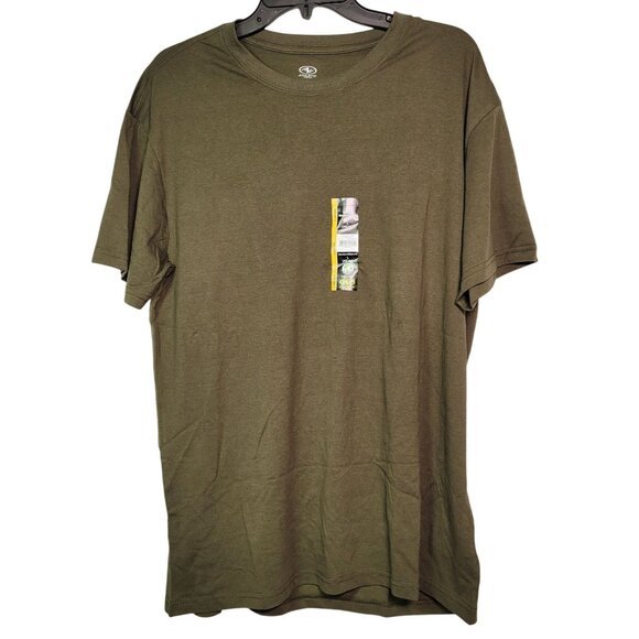 Athletic Works Men's Short Sleeve Smoky Olive Tri-Blend Tee L (42-44) - Picture 1 of 9